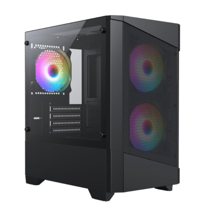 CiT Level 1 Airflow Micro-ATX PC Gaming Case M/ATX with Mesh Front Panel & Tempered Glass Side Panel